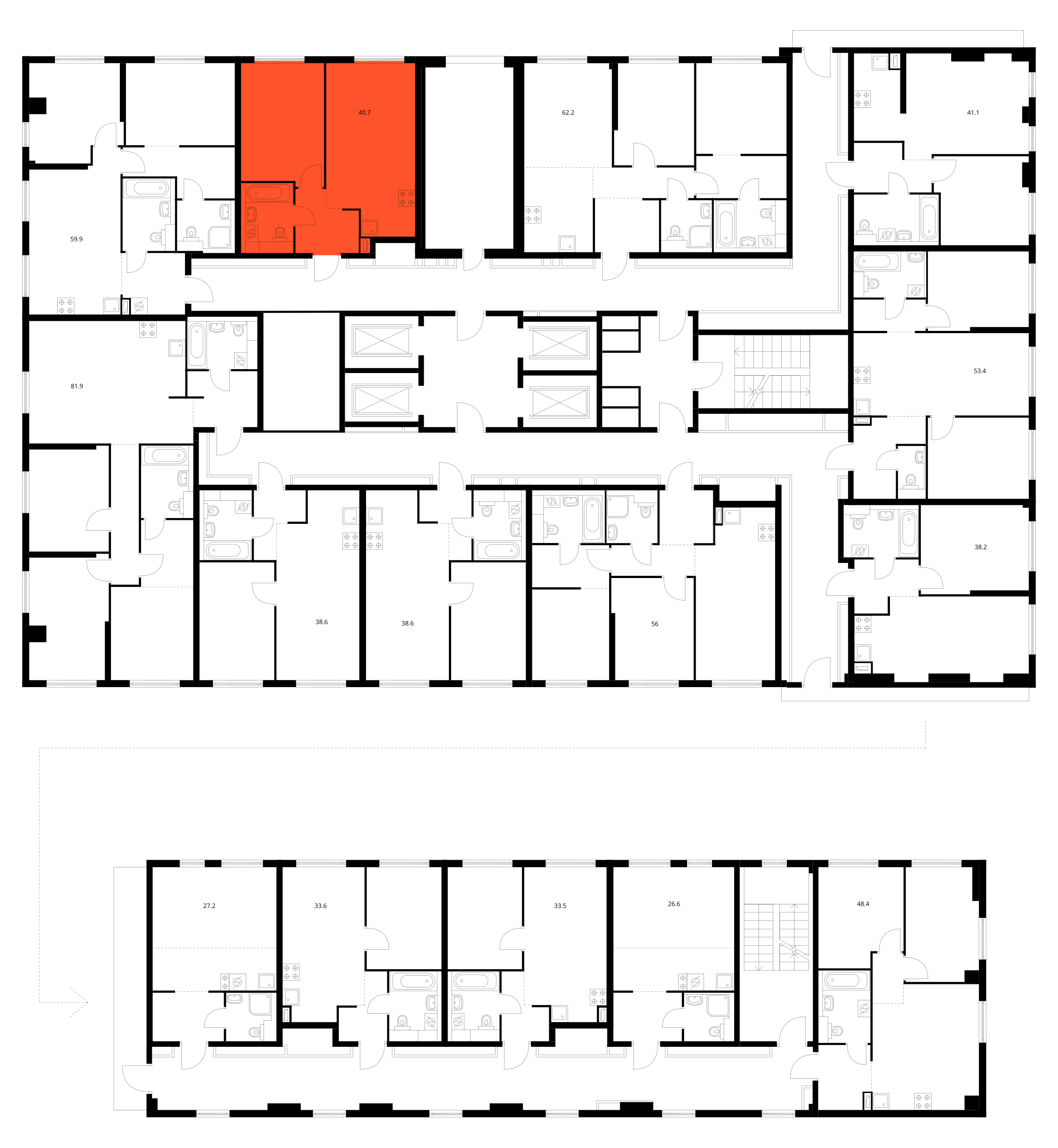 Планировка 1-комн. 3