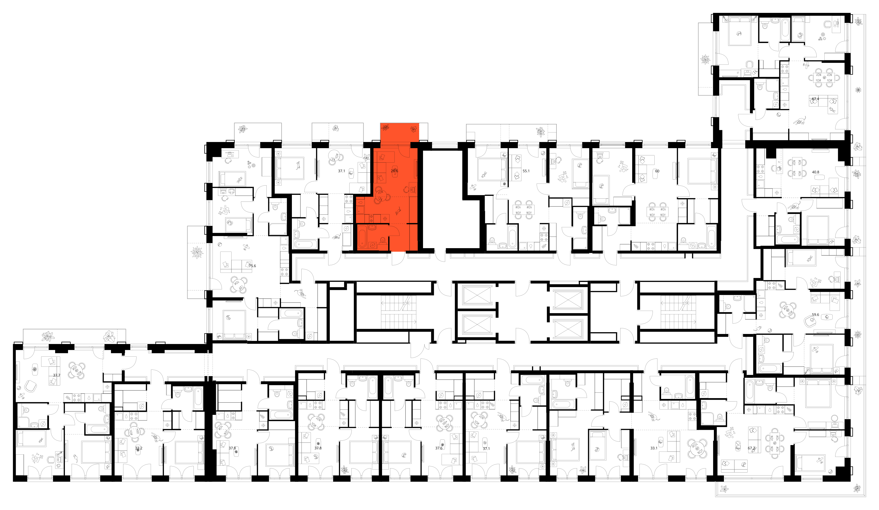 Планировка Студия 3