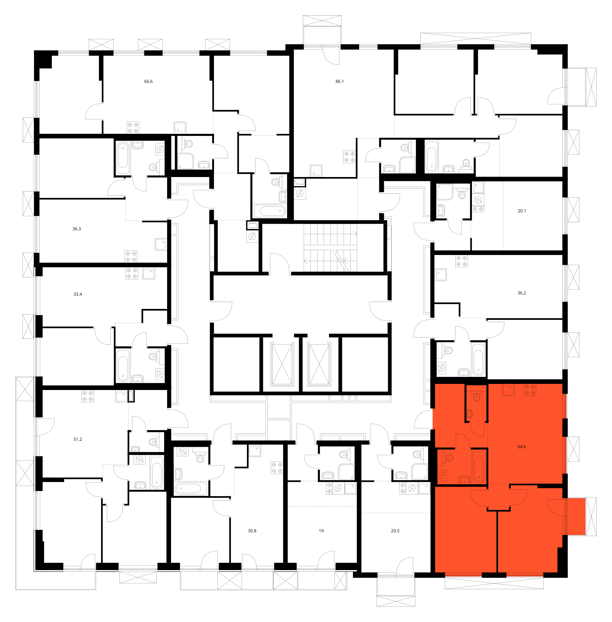 Планировка 2-комн. 3