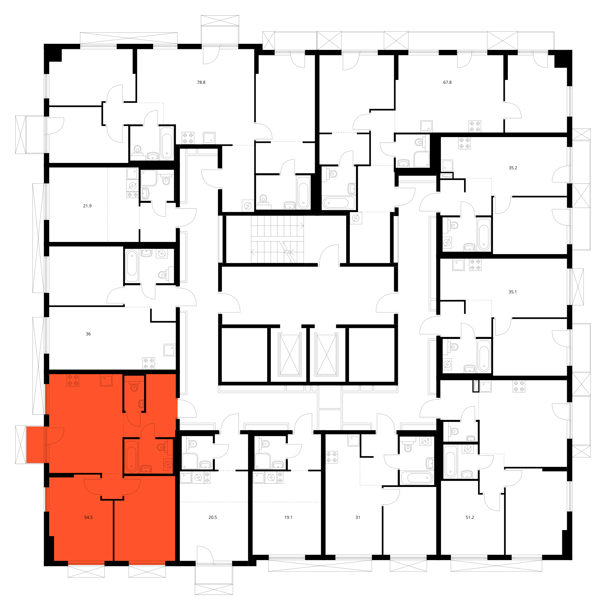 Планировка 2-комн. 3