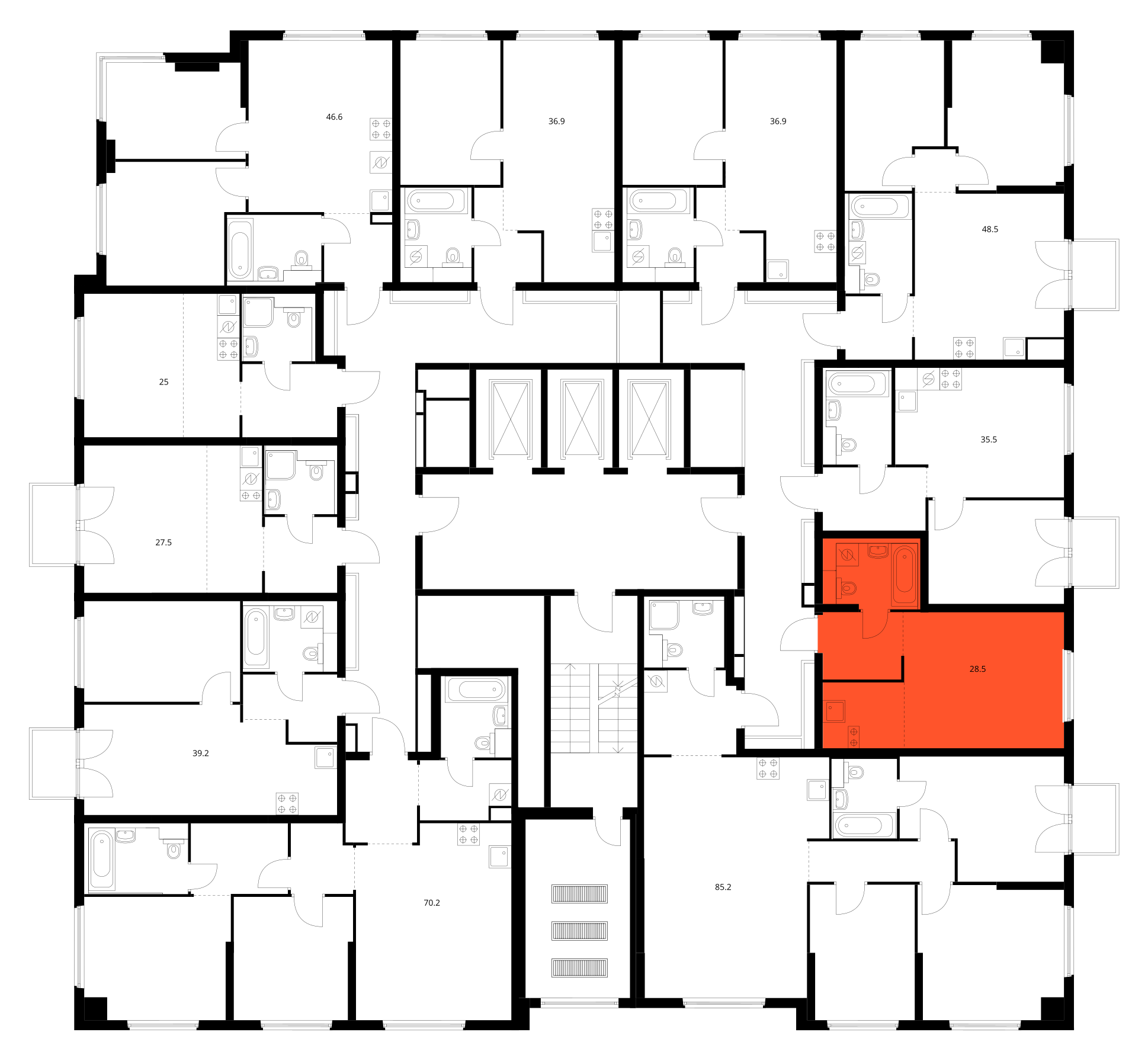 Планировка Студия 3