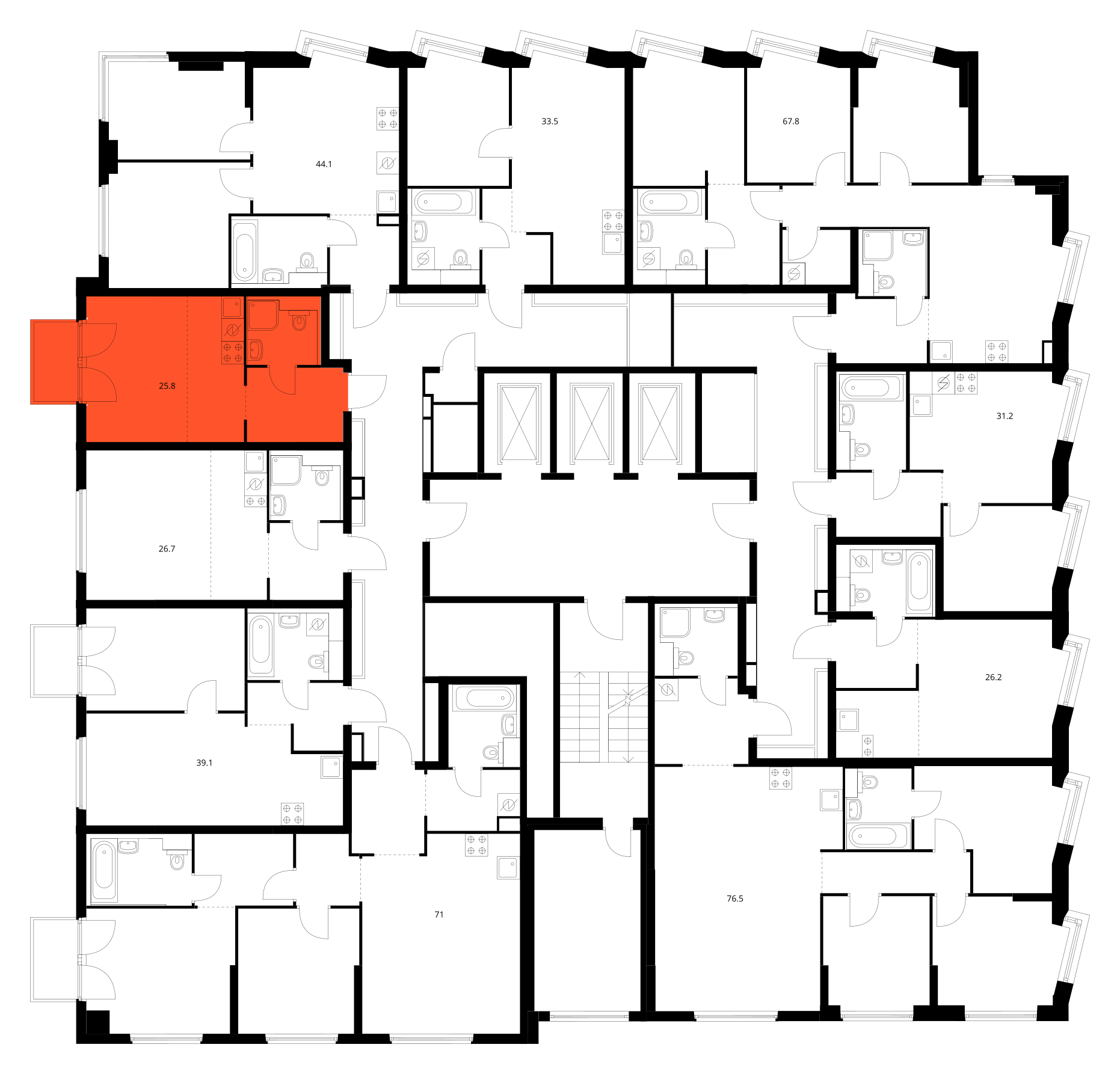 Планировка Студия 3