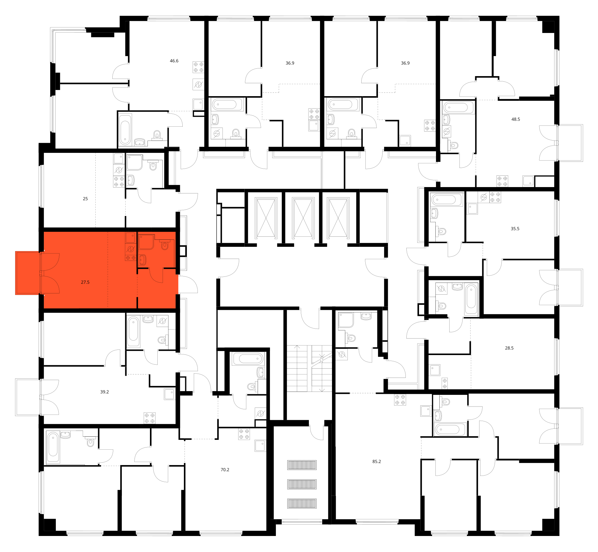 Планировка Студия 3