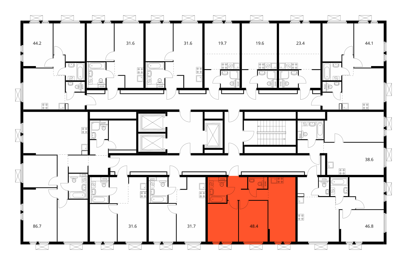 Планировка 2-комн. 3