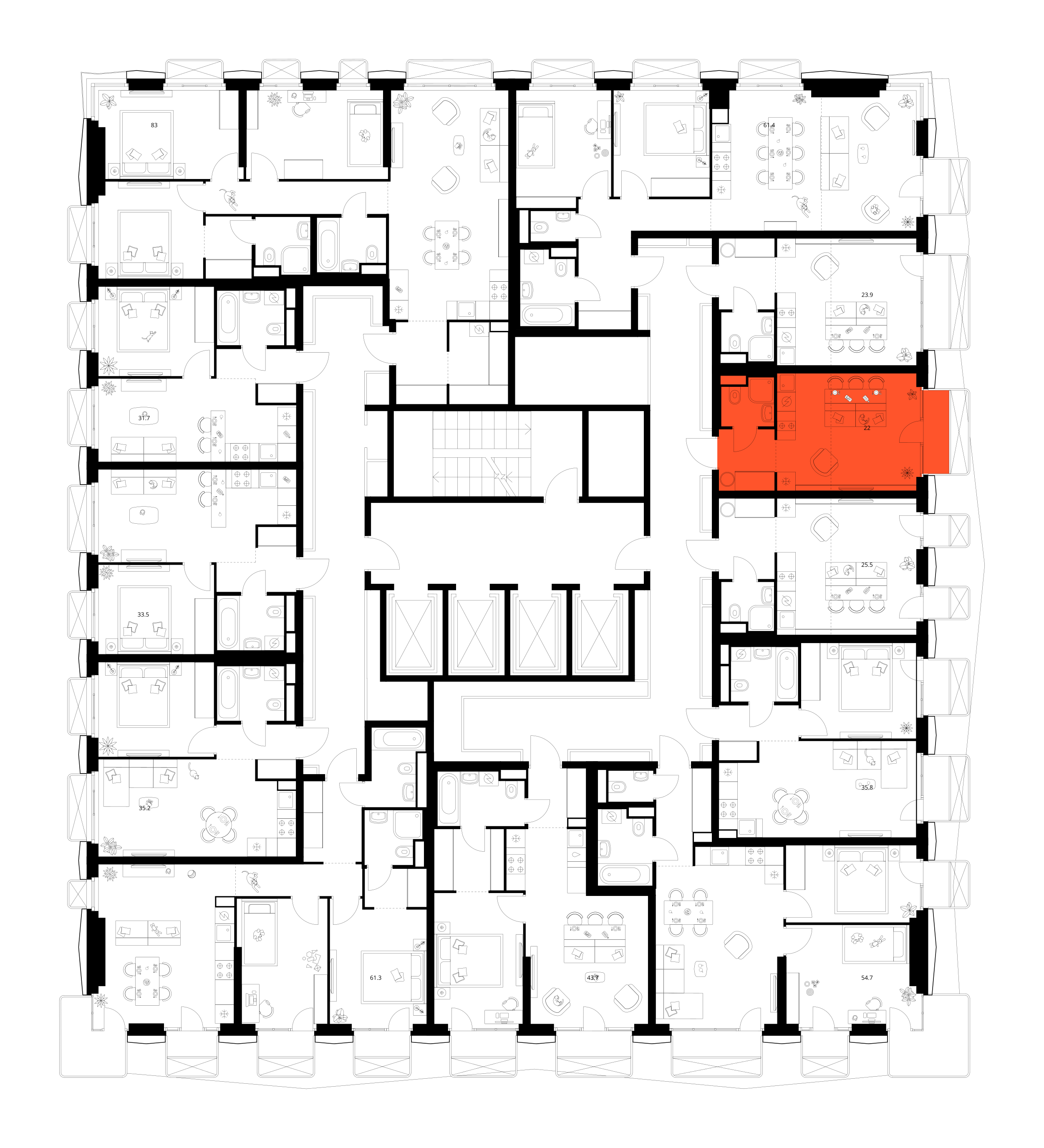 Планировка Студия 3