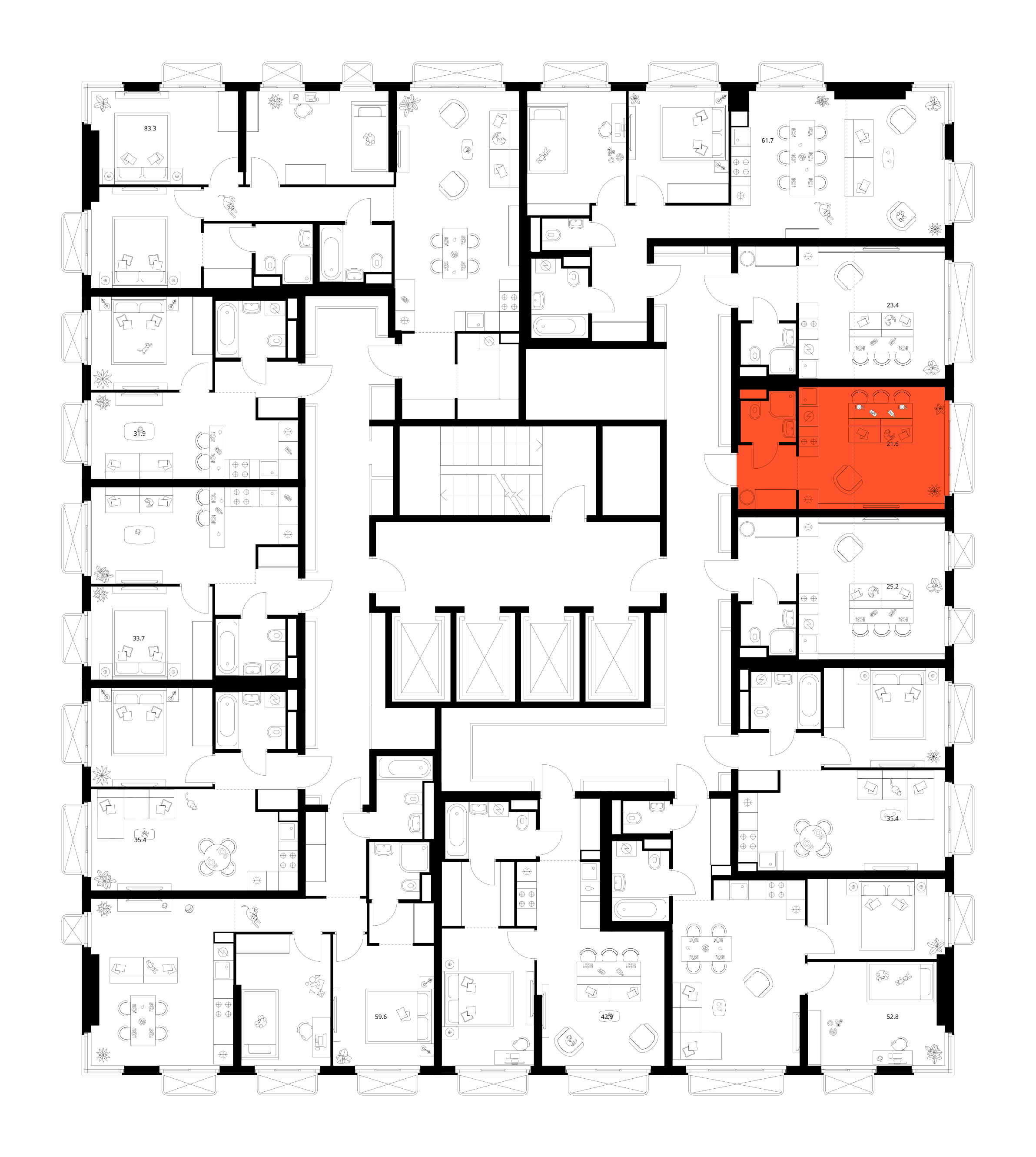 Планировка Студия 3
