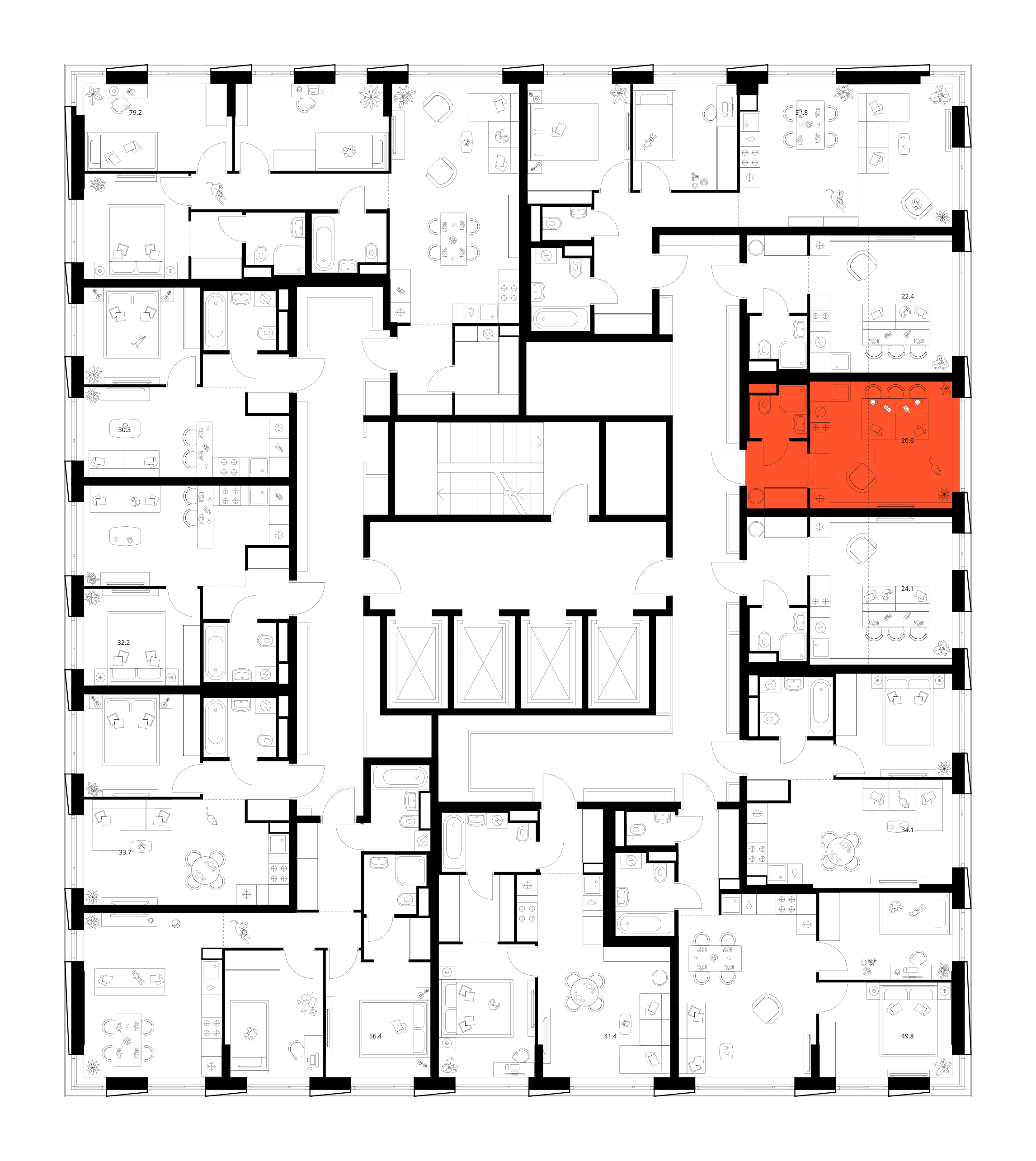 Планировка Студия 3