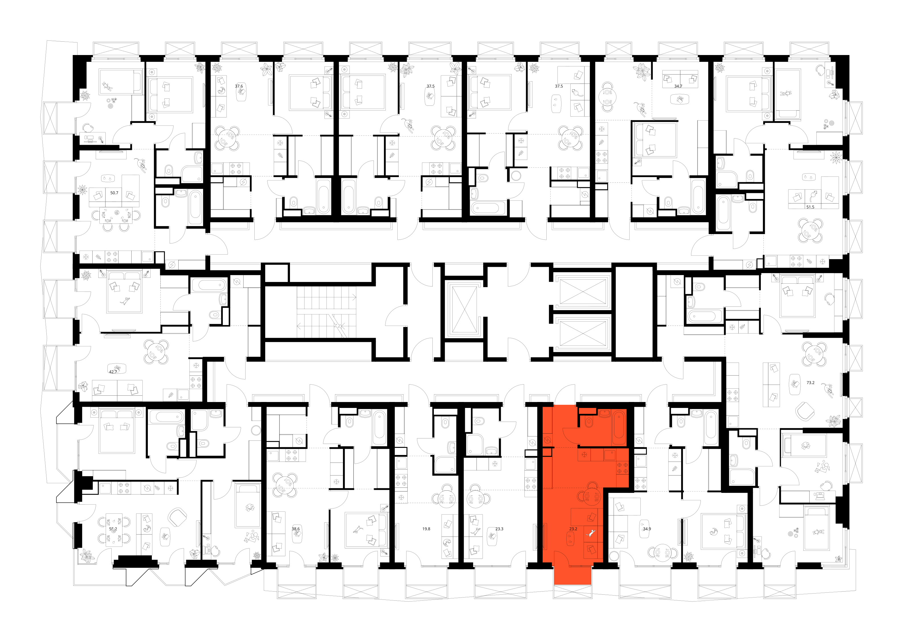 Планировка Студия 3