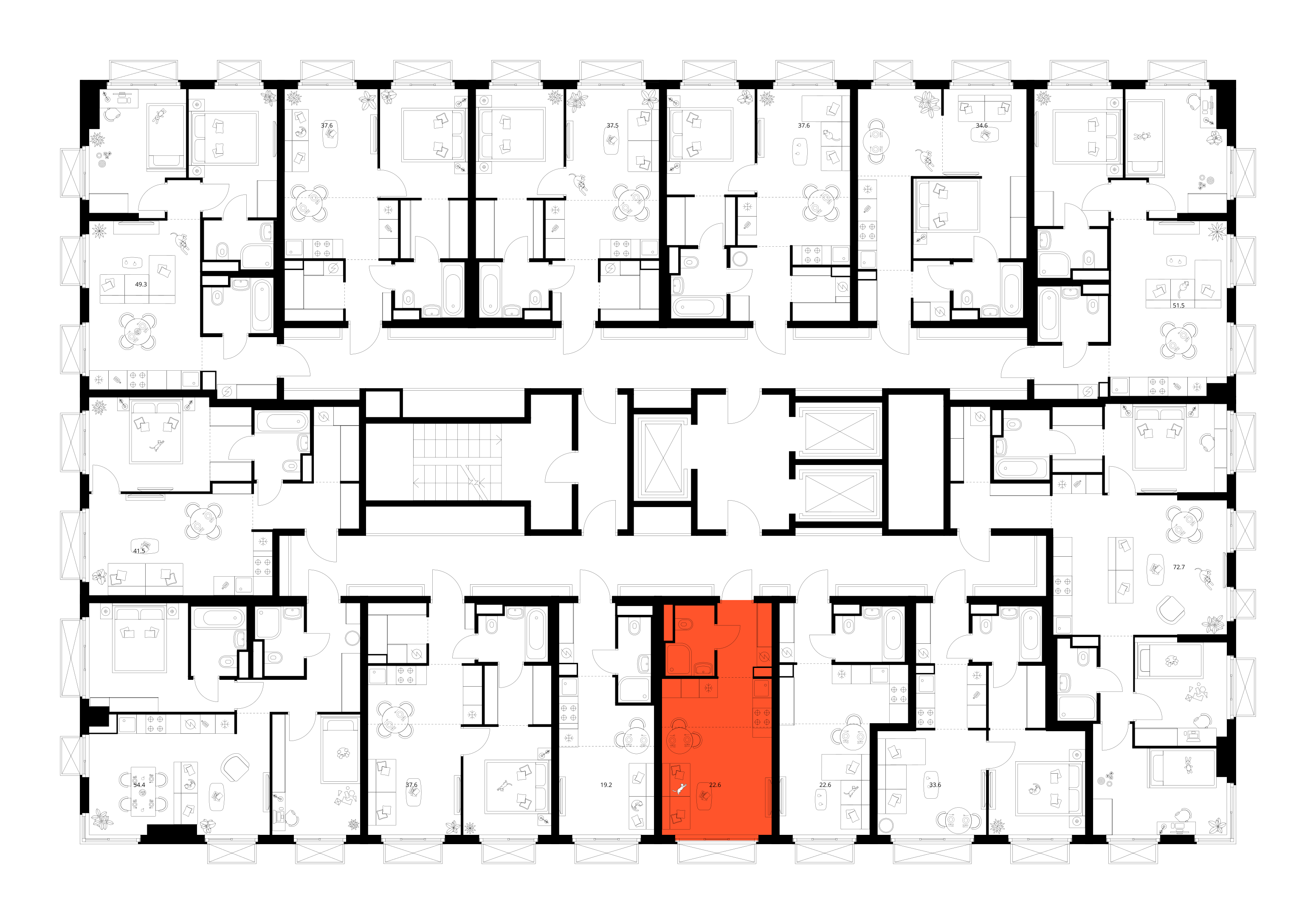 Планировка Студия 3