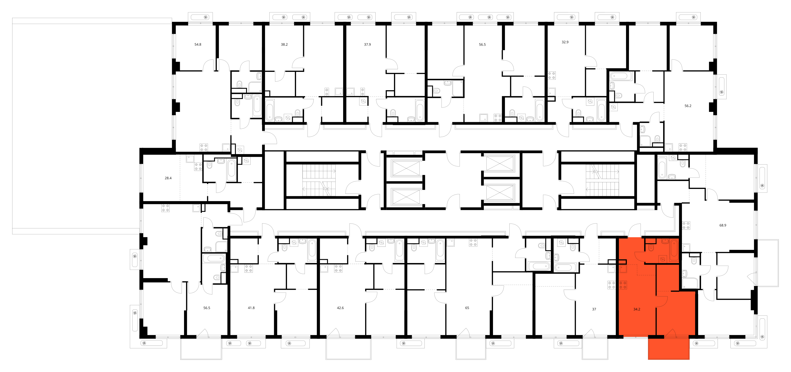 Планировка 1-комн. 3