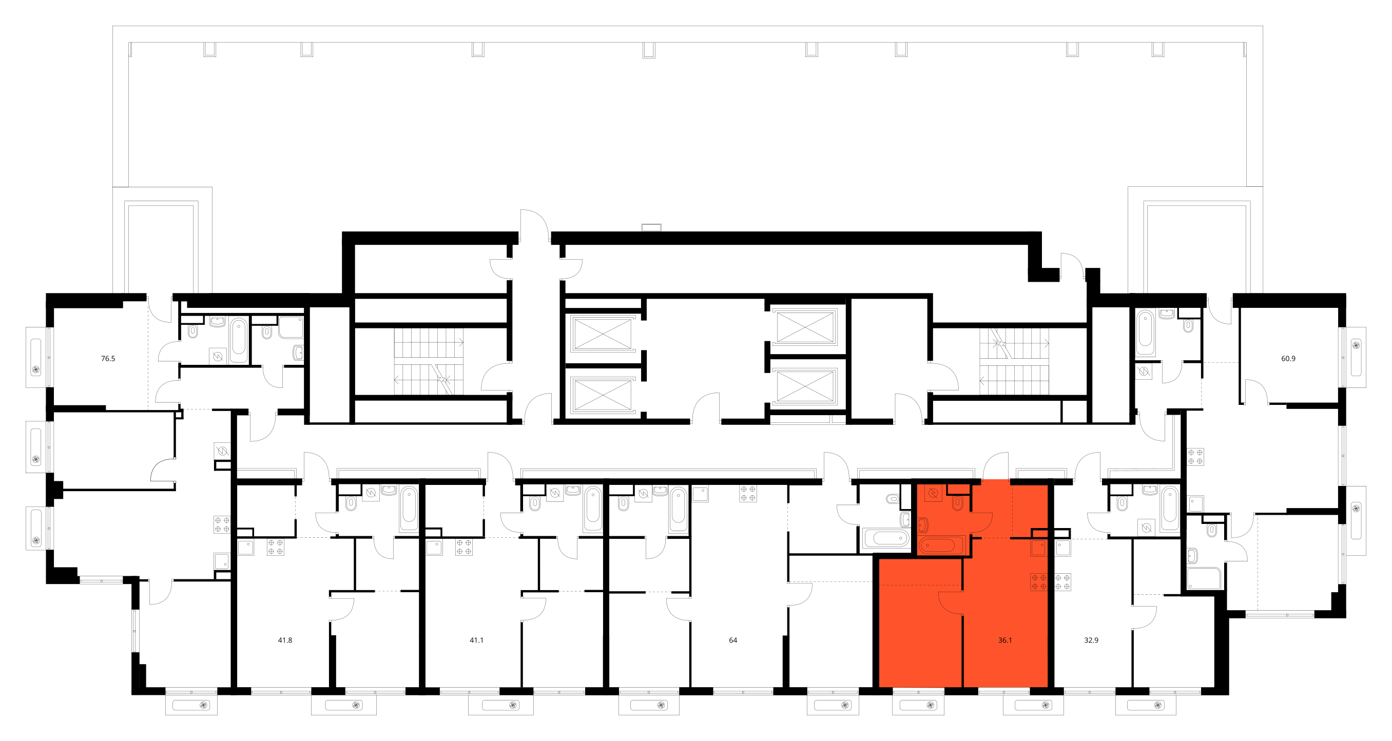 Планировка 1-комн. 3