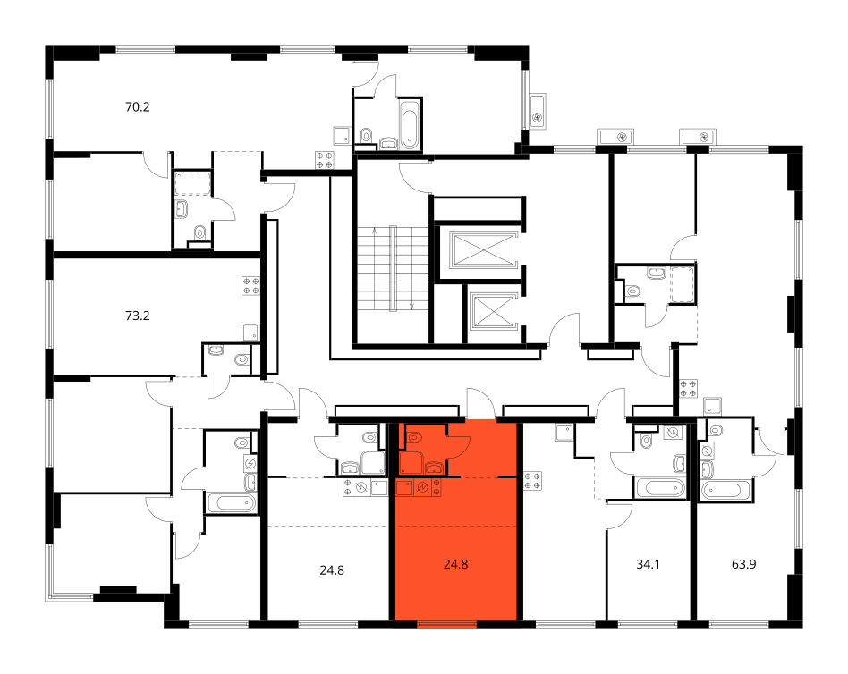 Планировка Студия 3