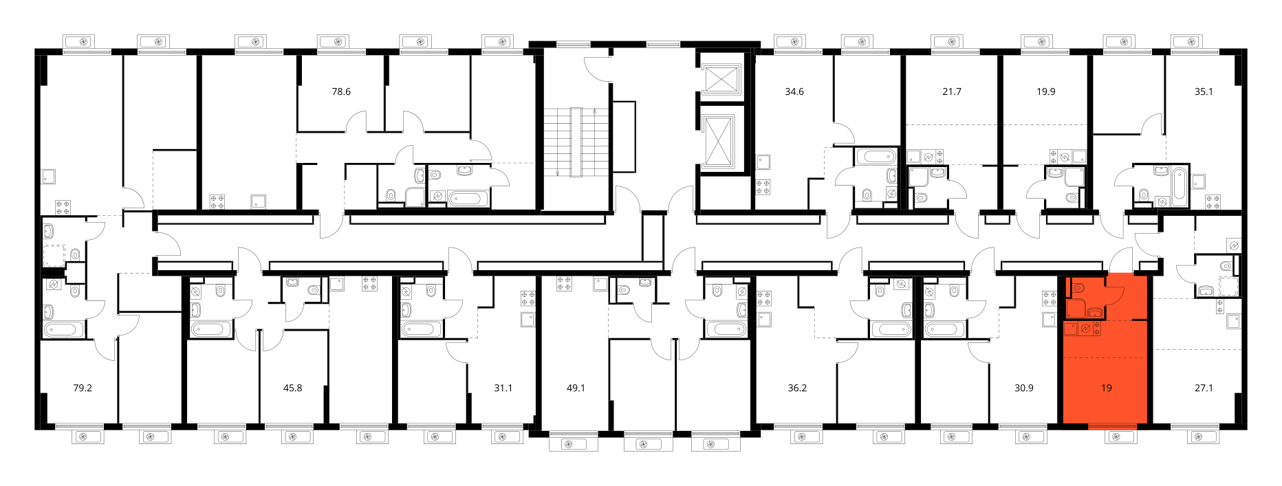 Планировка Студия 3