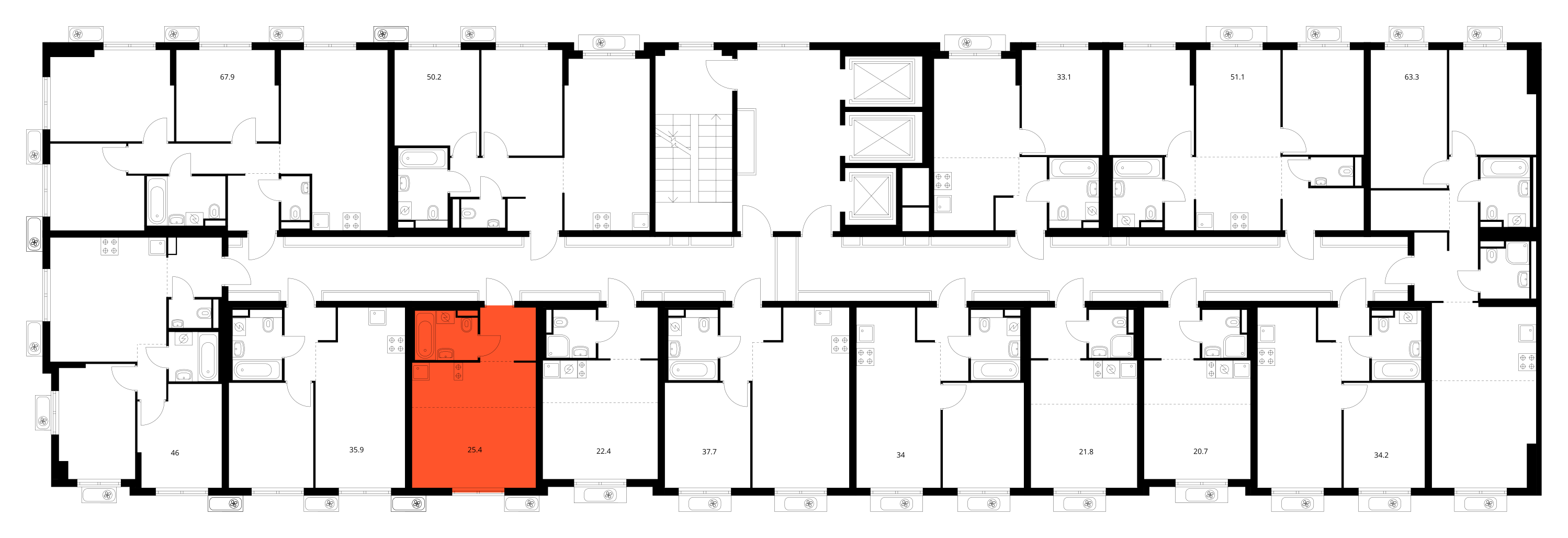 Планировка Студия 3