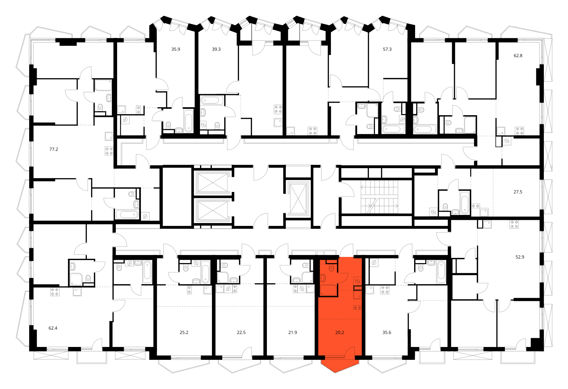 Планировка Студия 3