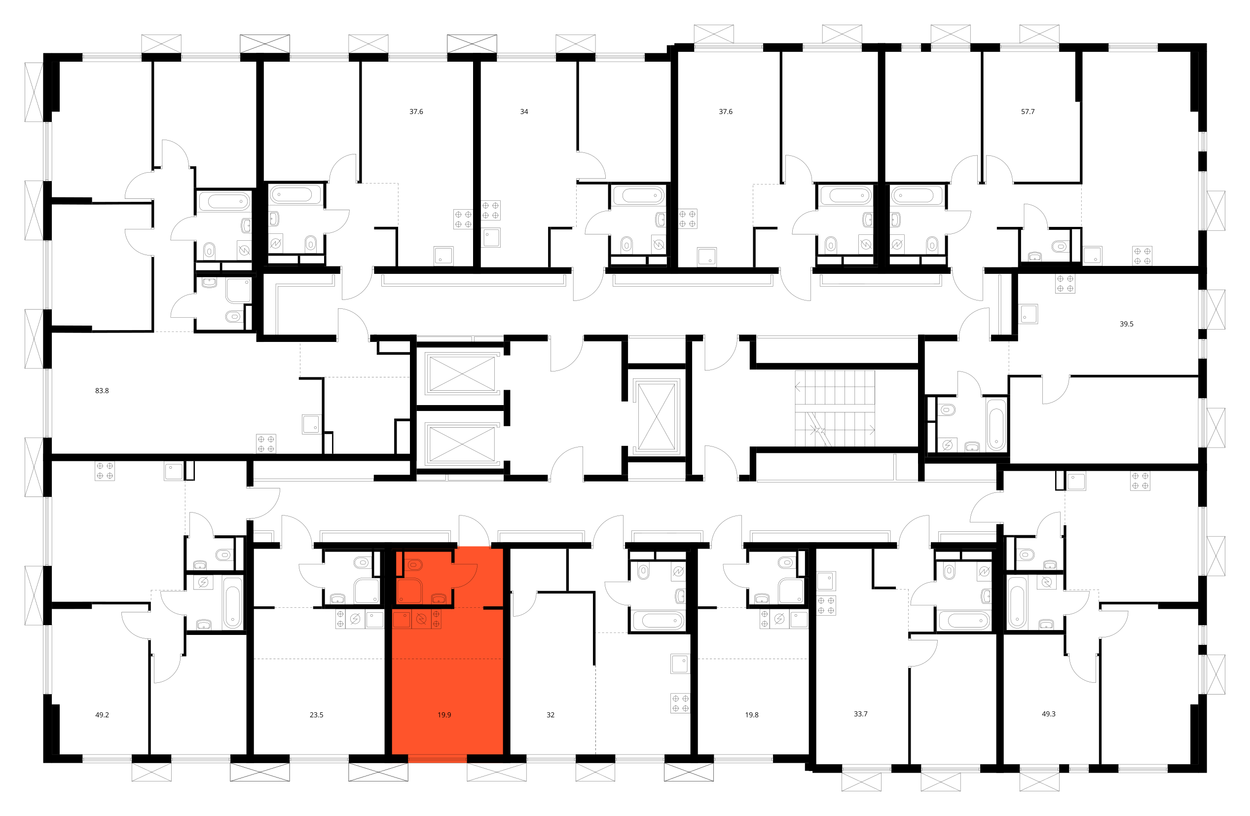 Планировка Студия 3
