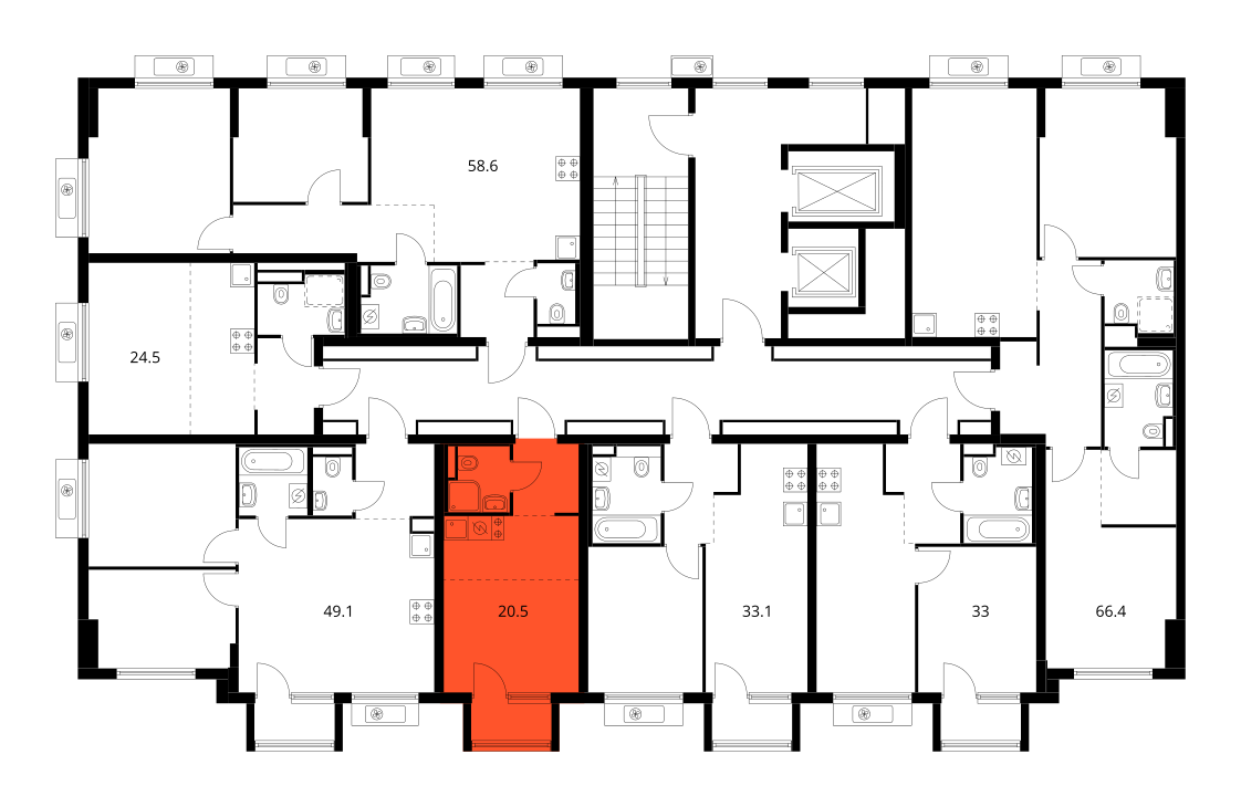Планировка Студия 3
