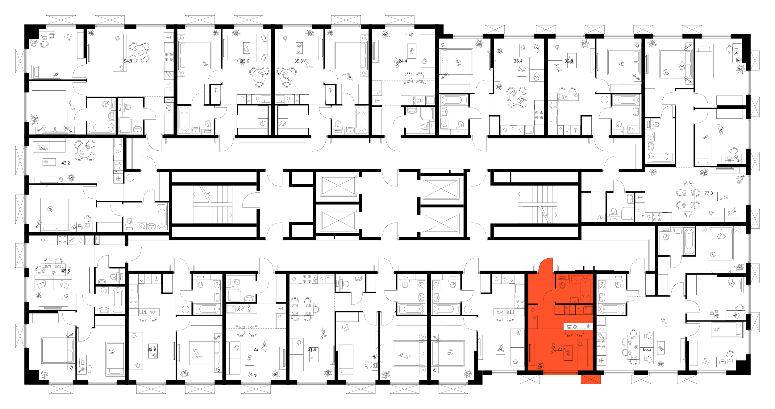 Планировка Студия 3