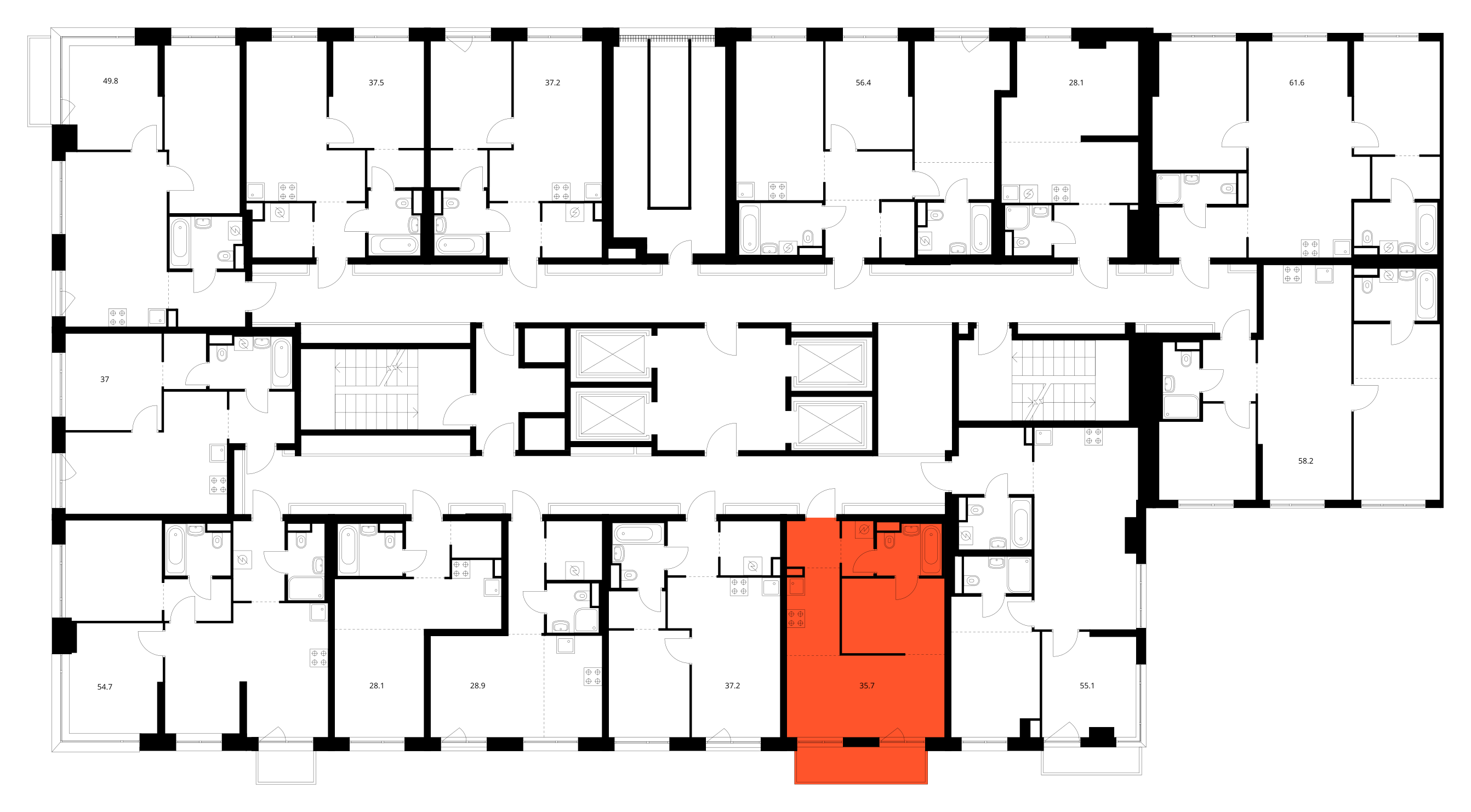 Планировка 1-комн. 3