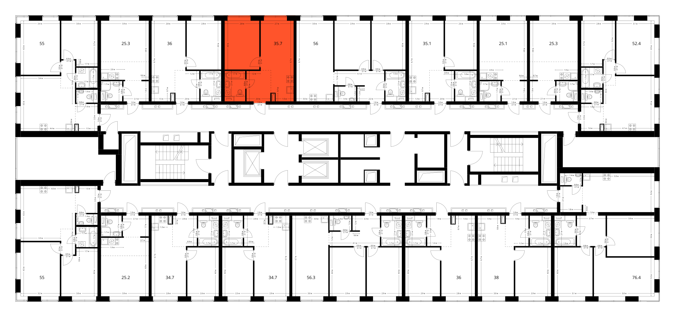 Планировка 1-комн. 3