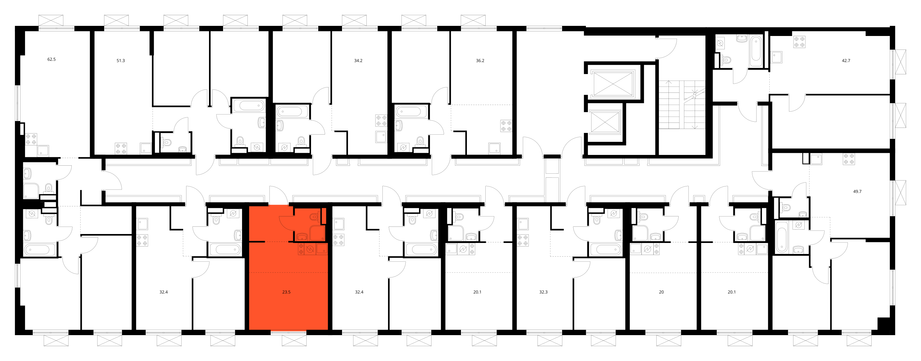 Планировка Студия 3