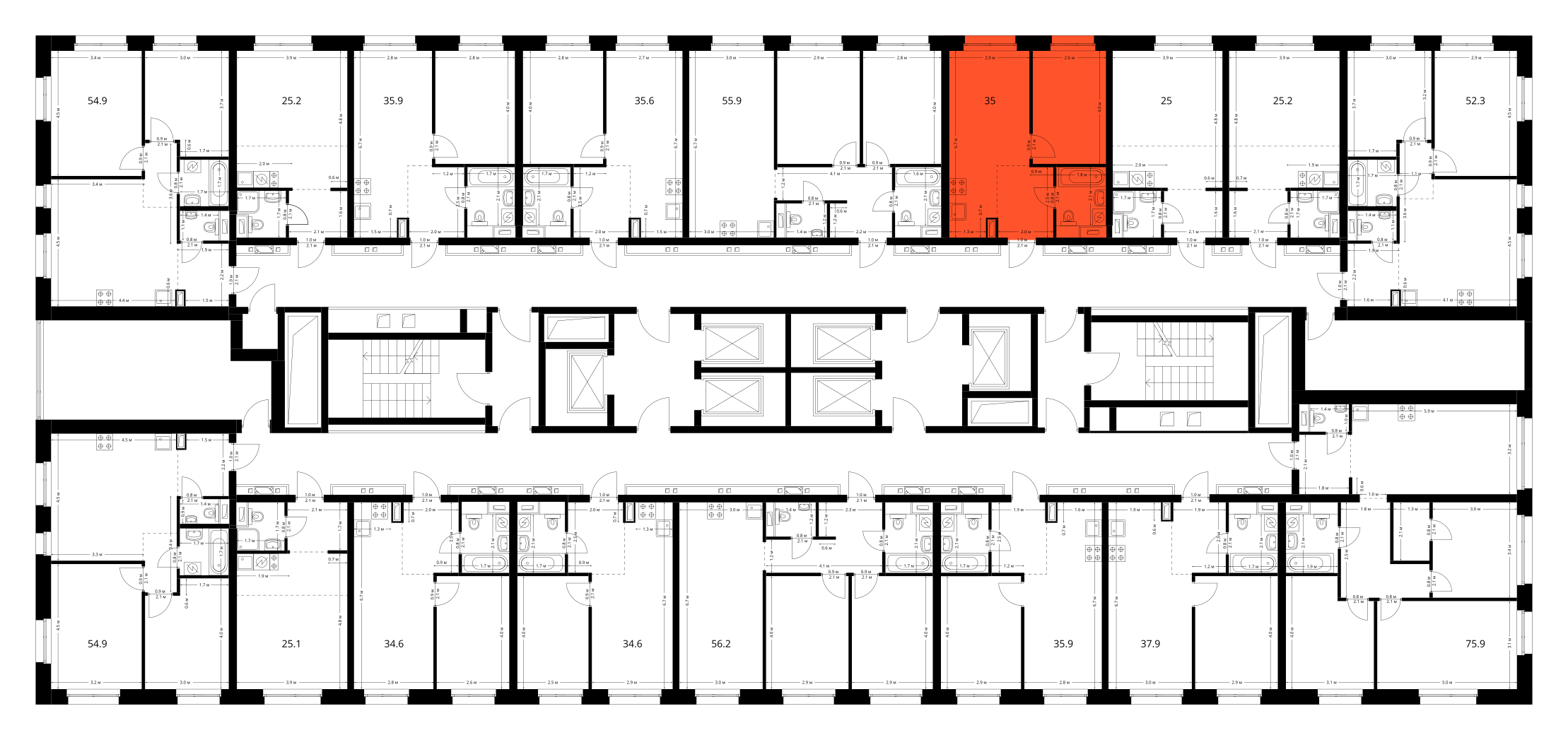 Планировка 1-комн. 3