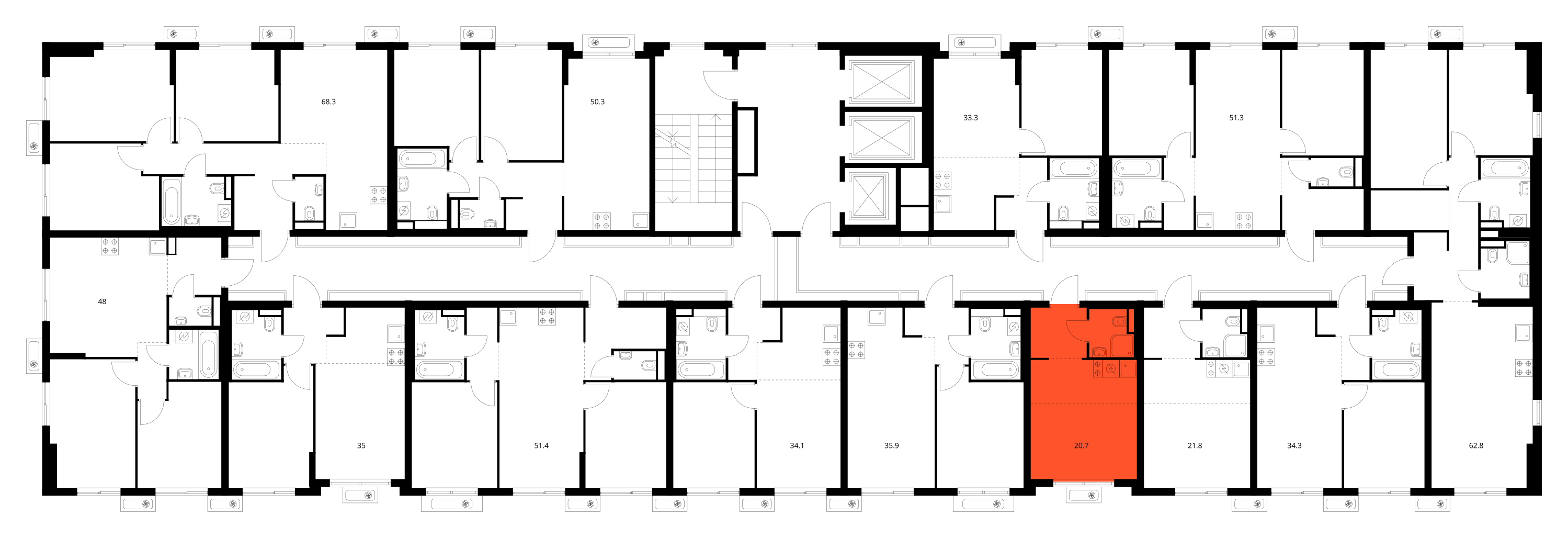 Планировка Студия 3