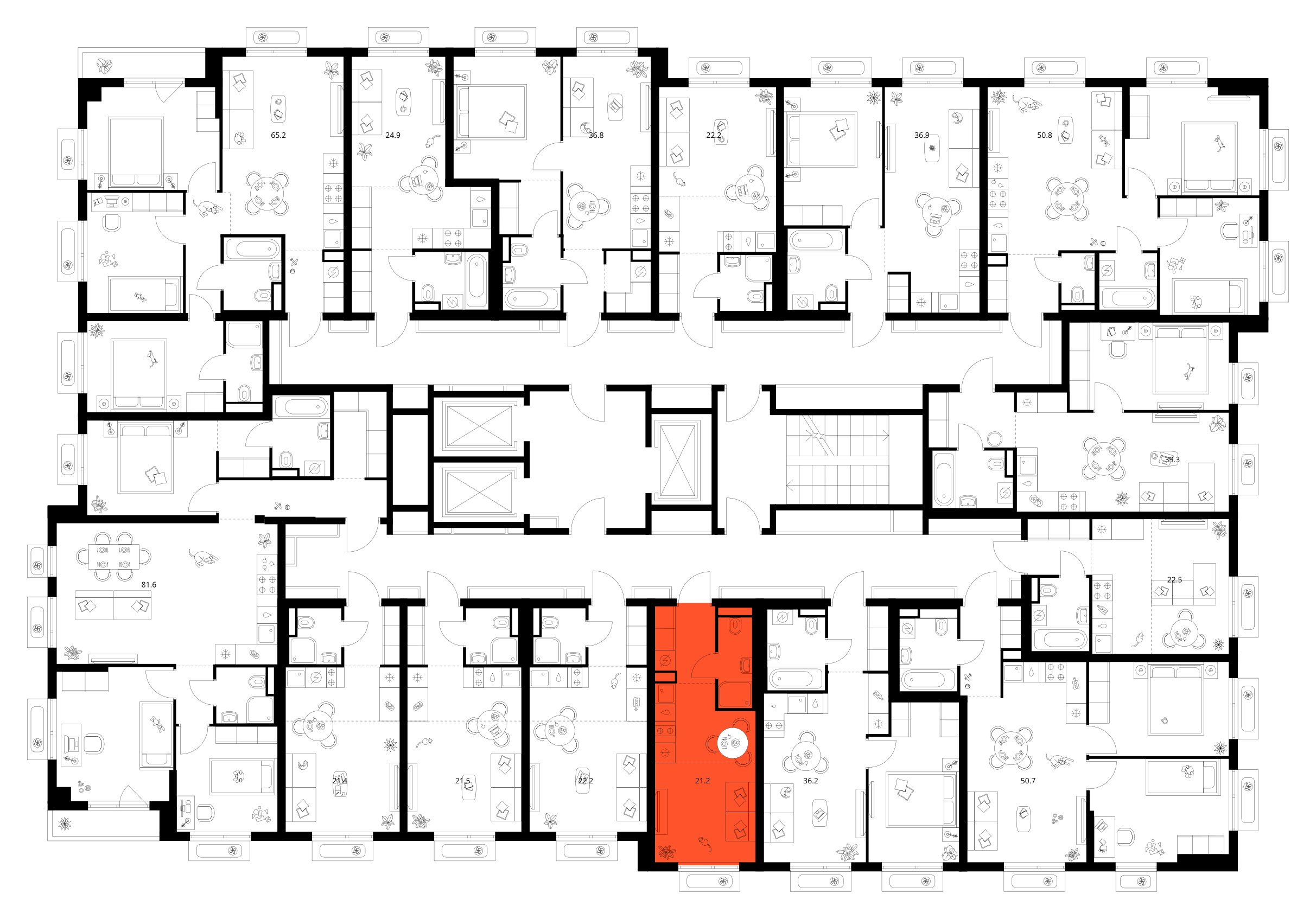 Планировка Студия 3