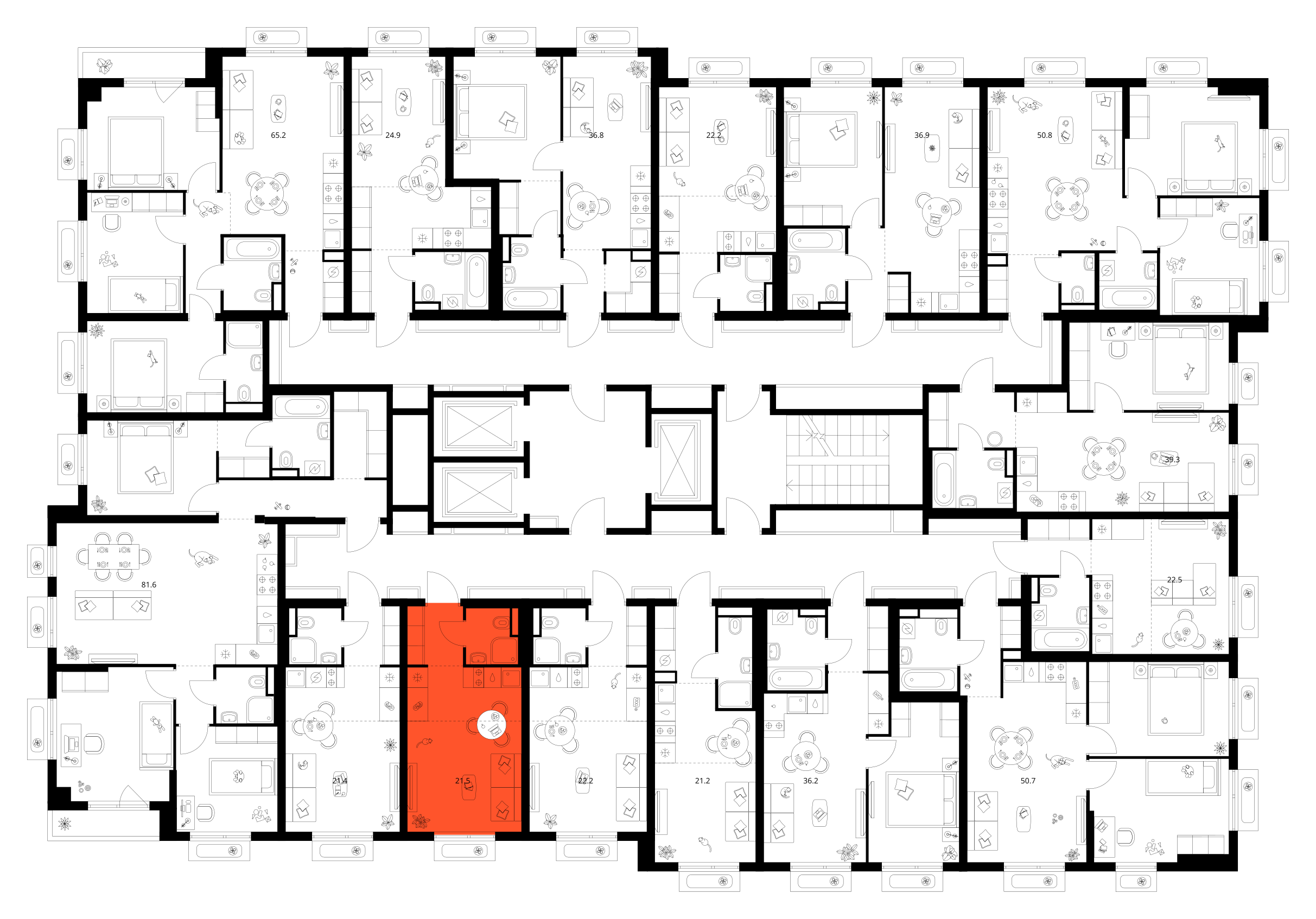 Планировка Студия 3