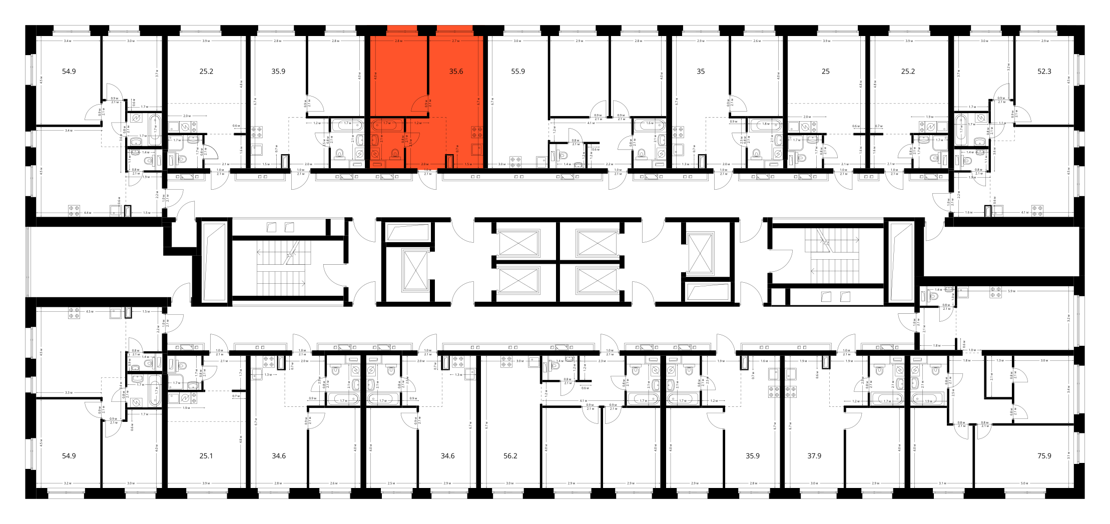 Планировка 1-комн. 3
