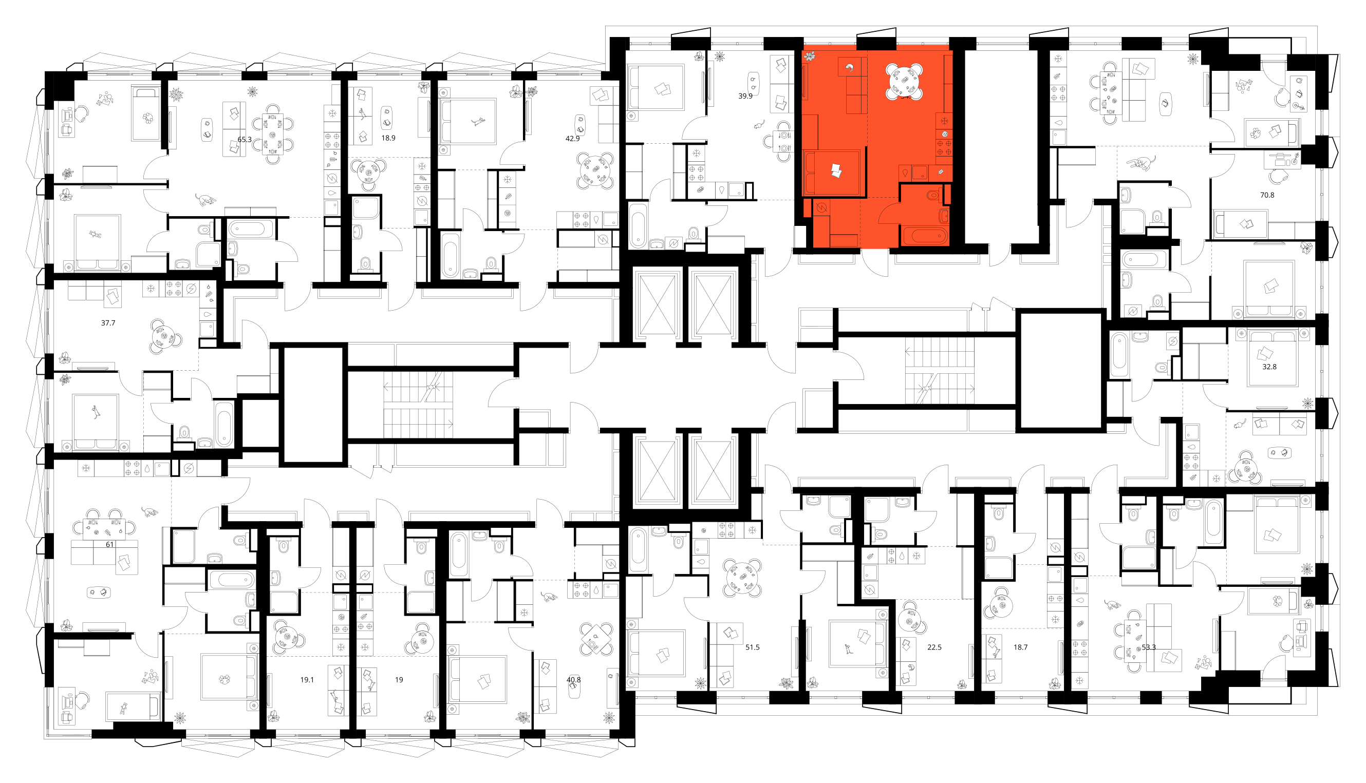 Планировка 1-комн. 3