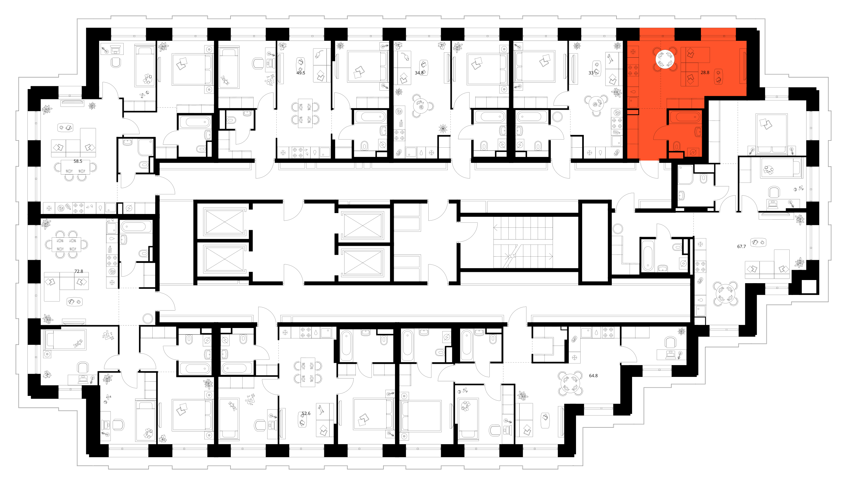 Планировка Студия 3