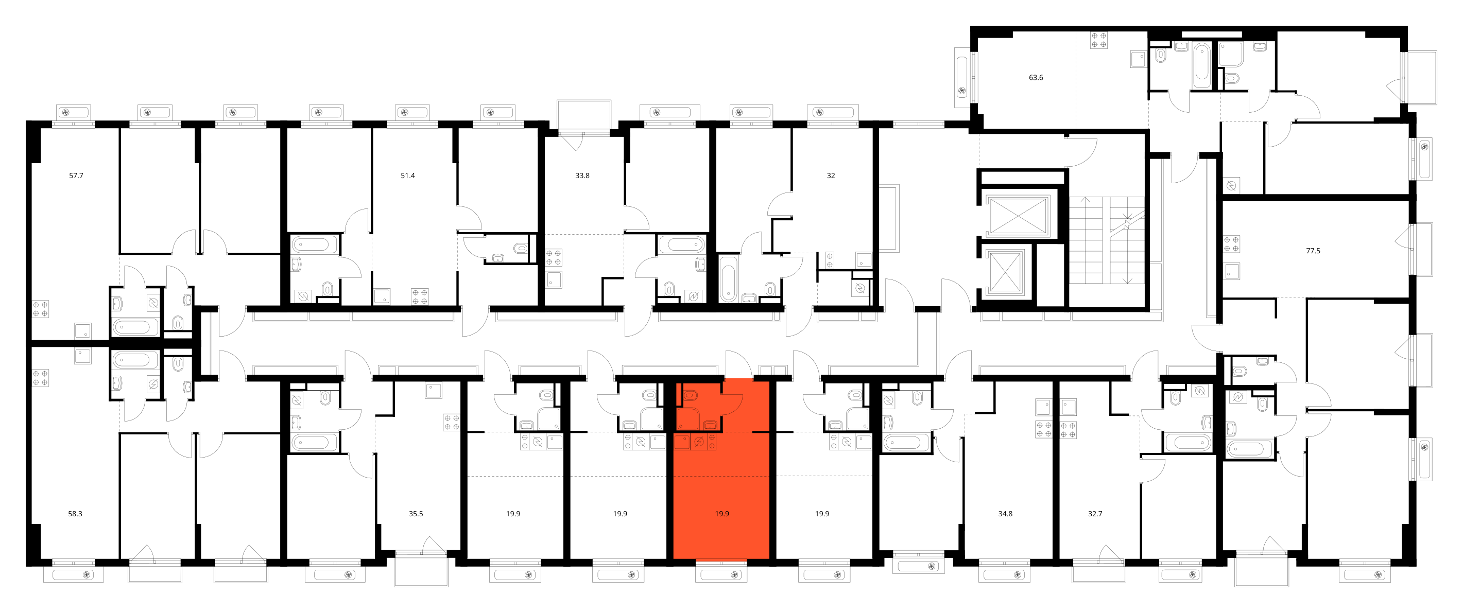 Планировка Студия 3
