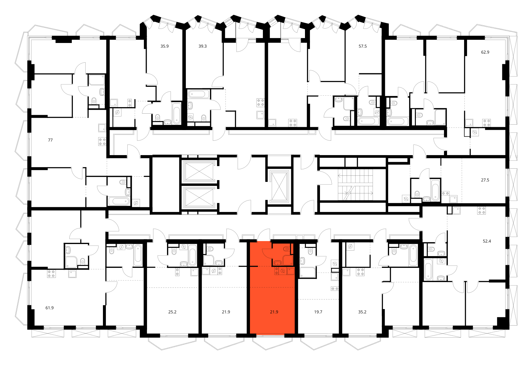 Планировка Студия 3