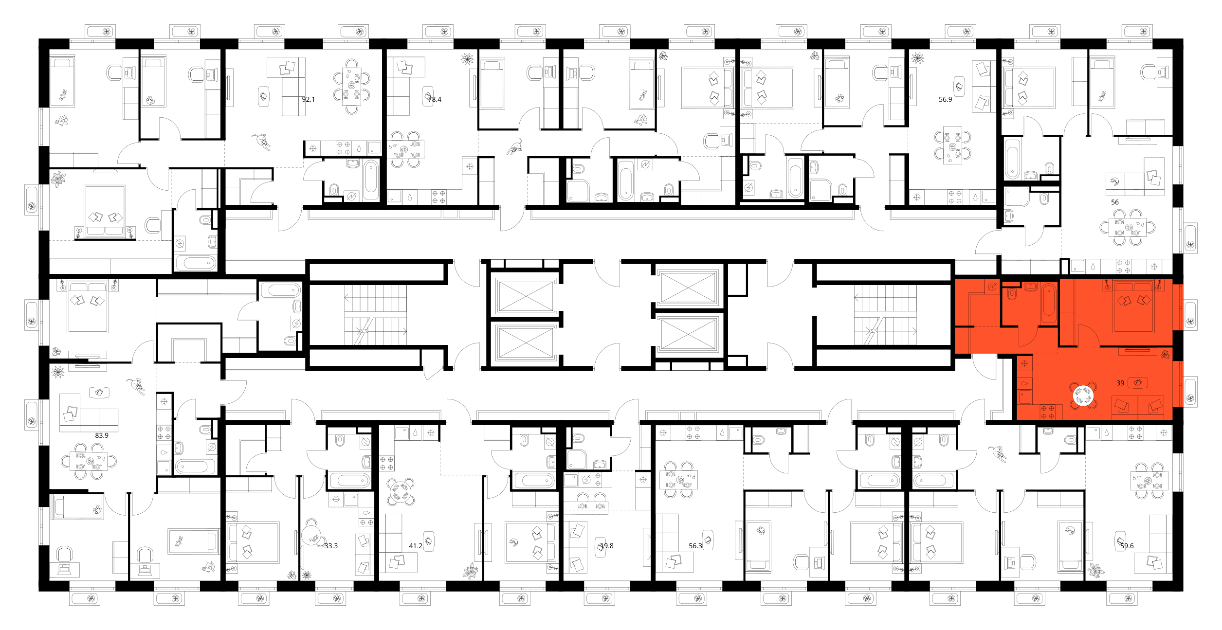 Планировка 1-комн. 3