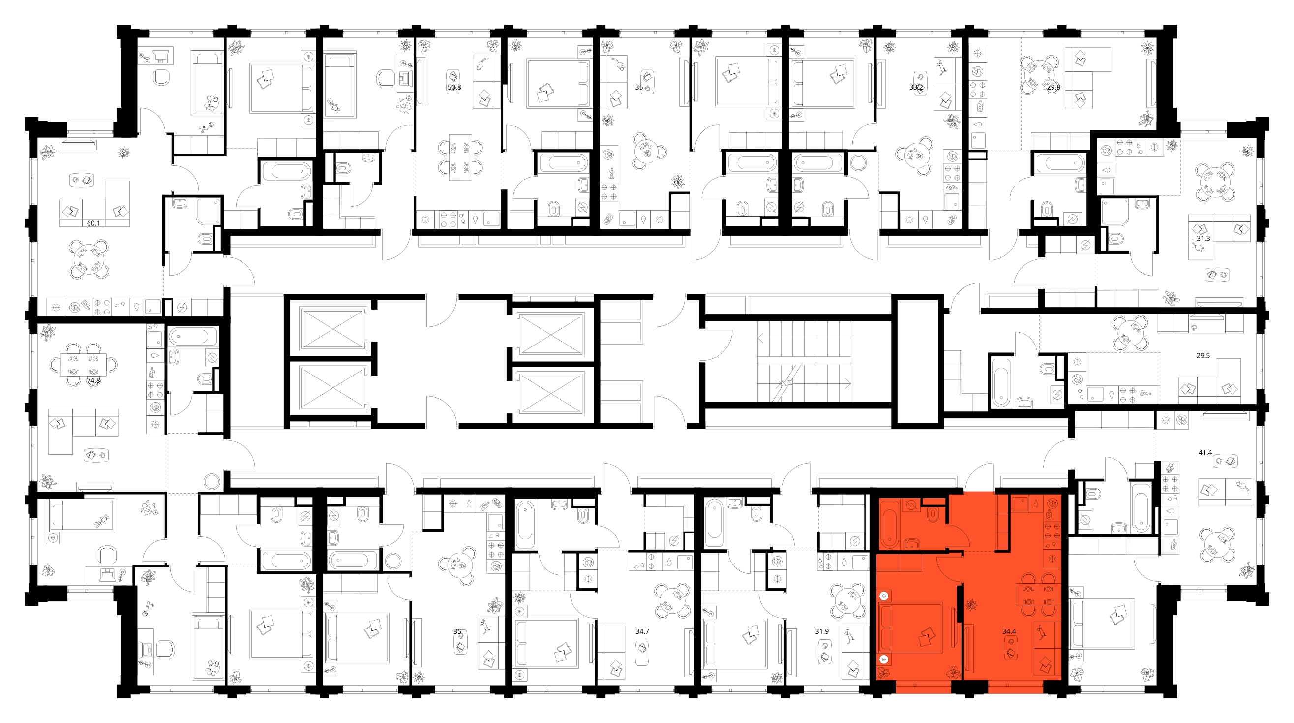 Планировка 1-комн. 3