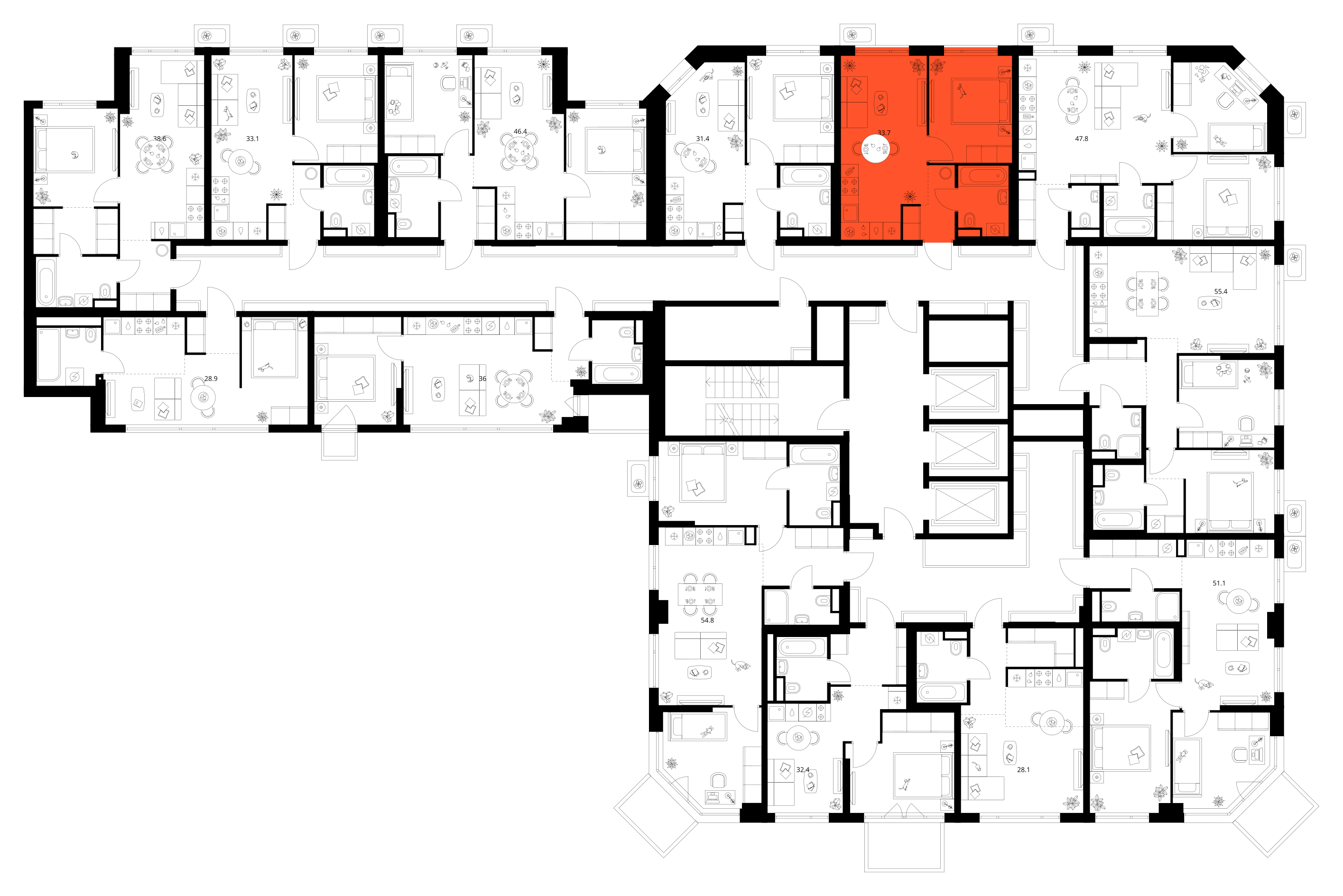 Планировка 1-комн. 3