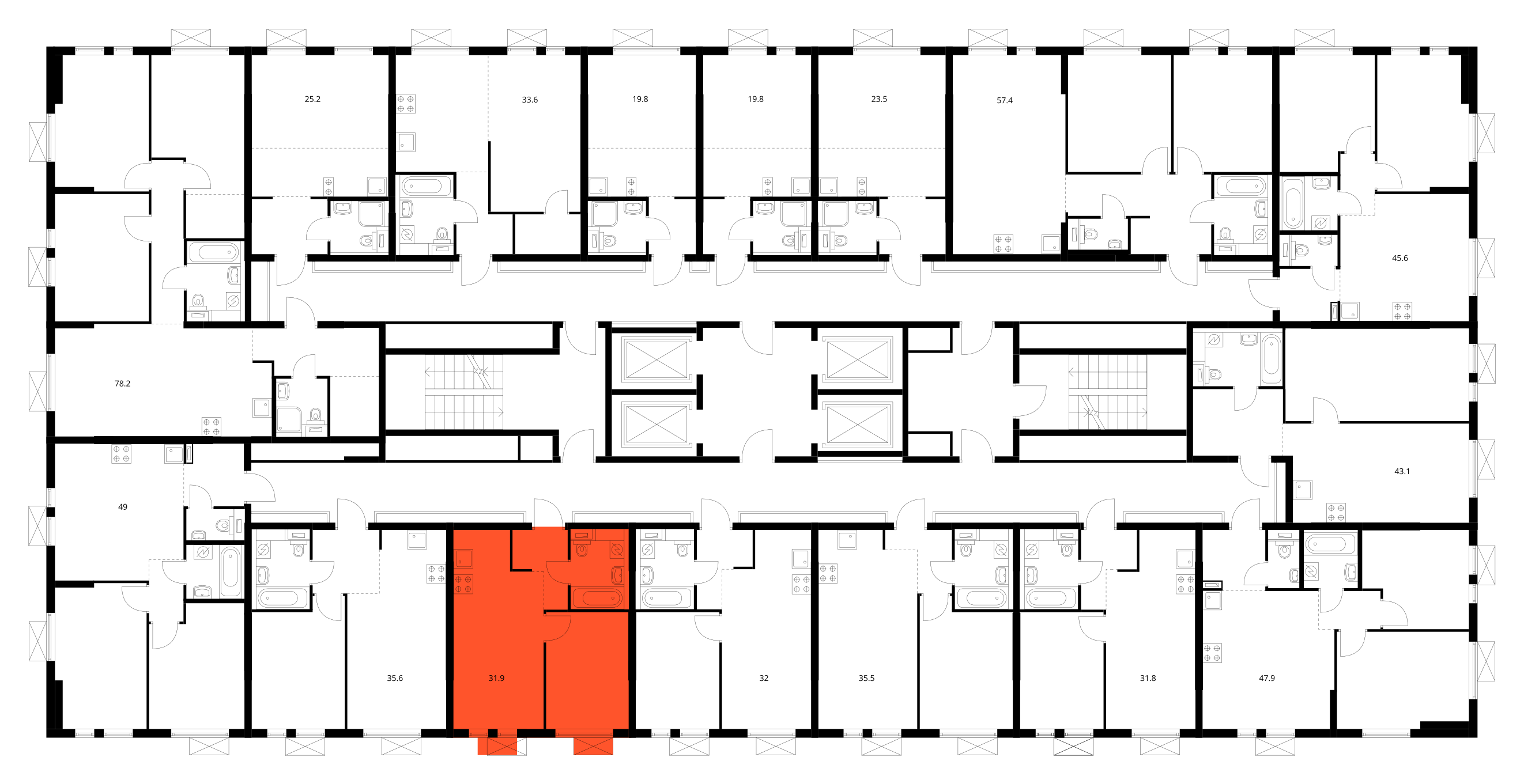 Планировка 1-комн. 3