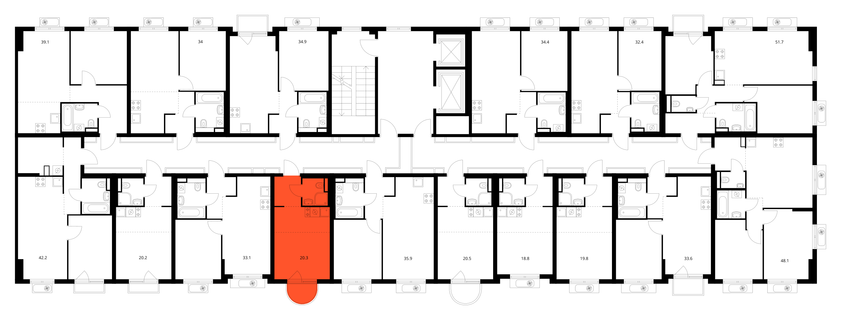 Планировка Студия 3