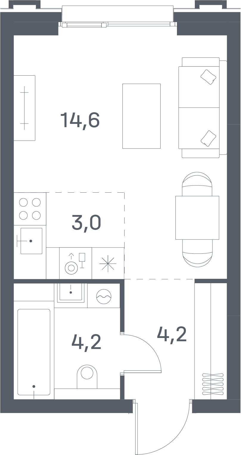 Планировка Студия