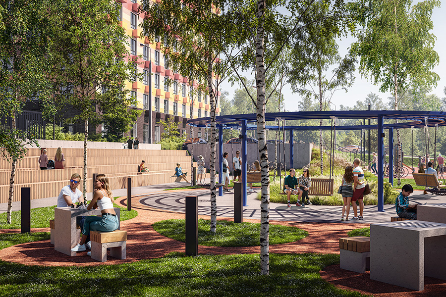 В квартале «Сигнальный 16» откроется MultiHub с памп-треком и зиплайном